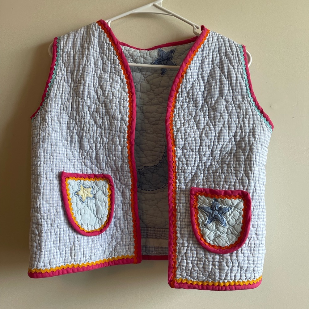 Hand-Made Quilted Gingham Vest
